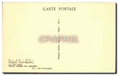 The Punished Son — Greuze (Jean-Baptiste) — Publisher Nathan, Paris, no. 8 — Back