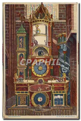 Relógio astronômico da catedral — detalhe da construção — D.R.S.M. N° 301.246