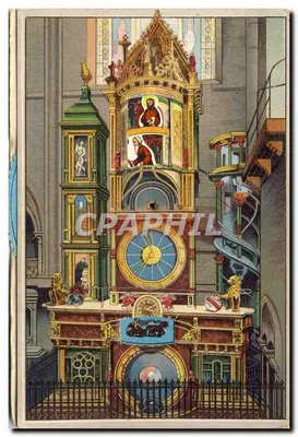 Relógio astronômico da catedral — ilustração — editor não visível