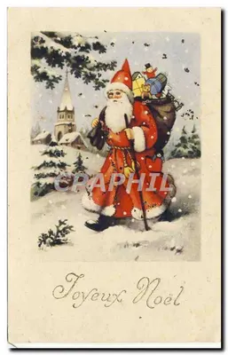 Santa Claus — com saco de presentes — editor não visível