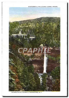Casa Laurel e cachoeira Kaaterskill — Haines Falls, Montanhas Catskill, N.Y. — Verso