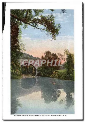Plaaterskill Clove, z Outlook Point, Catskill Mountains, N.Y. — panoramowa wizualizacja doliny zielonej między lasami, z jeziorem w tle — wydawca nie widoczny, numer seryjny nie widoczny — Rewers