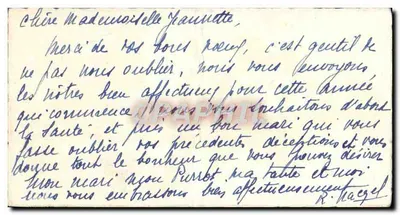 Rose violette — carte de vœux avec texte manuscrit — éditeur 'CPAPHIL' (imprimé sur la carte) — Verso