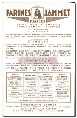 As Velhas Províncias da França — A Ilha-de-França — Editado pelas Farinas Jammet — Verso