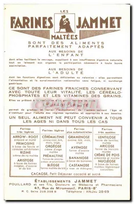 Le Comté de Nice — Les Vieilles Provinces de France — Édité par les Farines Jammet — Verso