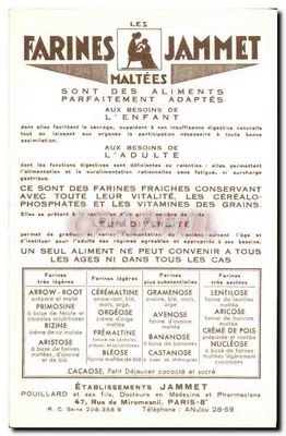 As Velhas Províncias da França — O Dauphiné — Editado pelas Farines Jammet — Verso
