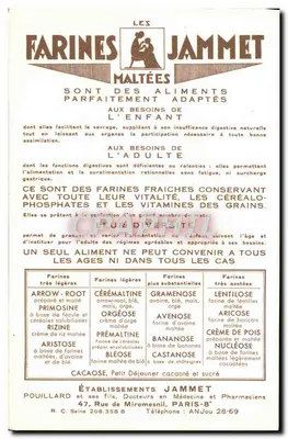 Stare Provincje Francji — Auvergne — wydane przez Farines Jammet — Rewers