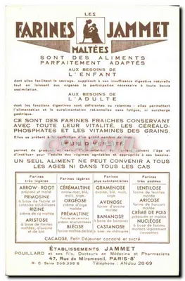 A Champagne — As Velhas Províncias da França — Editado pelas Farinas Jammet — Verso