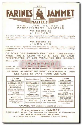 As Velhas Províncias da França — A Saboia — Editado pelas Farinas Jammet — Verso