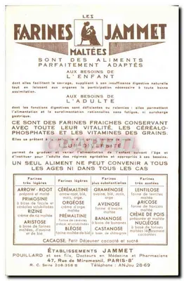 Les Vieilles Provinces de France — L'Angoumois — Édité par les Farines Jammet — Verso