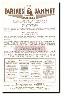 Les Vieilles Provinces de France — Le Poitou — Édité par les Farines Jammet — Verso