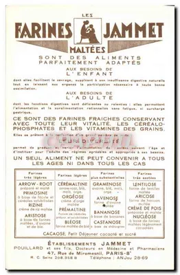Stare prowincje Francji — Maine — Wydane przez Farines Jammet — Rewers