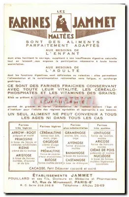 Velhas Províncias da França — La Marche — Editado pelas Farinas Jammet — Verso