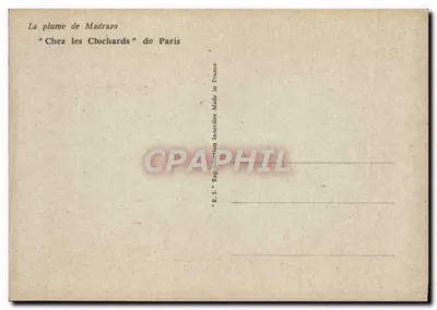 U Clochardów — Paryż — La plume de Madrazo — Rewers