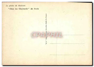 Paris — Cena de rua com a Notre-Dame — desenho de Madrazo — Verso