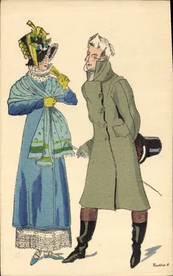 Traje francês — Época do Império — 1814 — Rouvillier