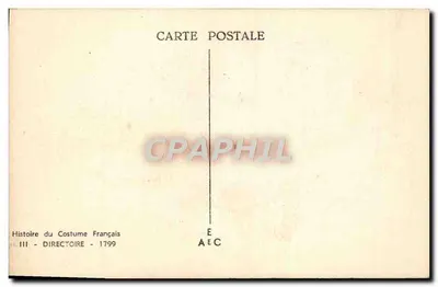 Traje Diretorial — História do Traje Francês — III - 1799 — Verso