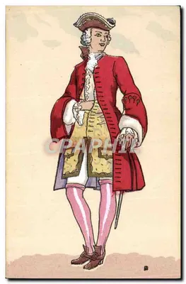 Traje francês — Reinado de Luís XV — 1730 — Editor AEC, n°16