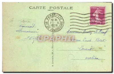 Paryż — Katedra Notre-Dame, parvis i Seina — A. L. nr 64 — Rewers