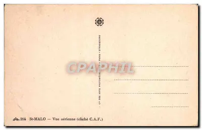 St-Malo — Vista aerea — C.A.F. — n° 214 — Verso