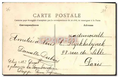 Dieppe (S.-Inf.) — Listonosz z Brighton wchodzący do portu — B. F., Paryż — Rewers