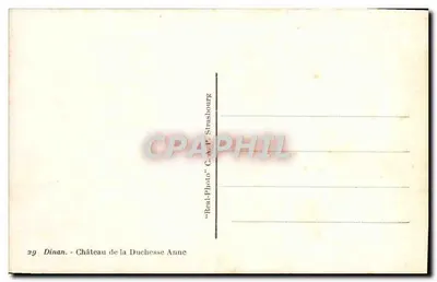 Dinan - Castelo da Duquesa Ana — C.A.P. Strasbourg — Verso