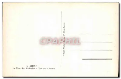 Dinan — A Torre Santa Catarina e vista sobre a Rance — C.A. P. Strasbourg — Verso
