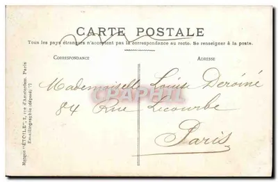 Bilhete postal antigo Blois O Ponte Sobre o Rio Loire — Verso