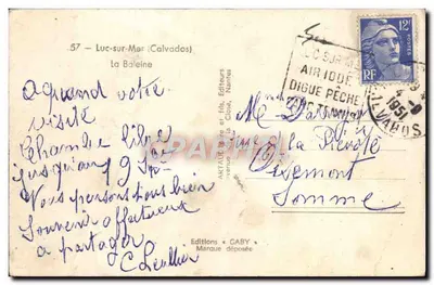 Szkielet wieloryba — wystawa na terenie — wydawca GABY, Nantes — Rewers