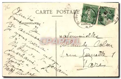 Rouen w XVII wieku — Widok z Côte de Bonsecours — C.V. 310 — Rewers