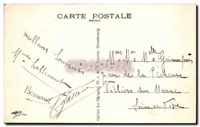 Colmar — Ninho de Corujas — Editor: Cartes La Cigogne — Verso