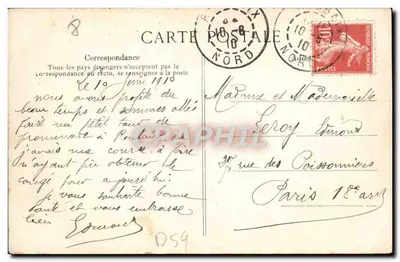 Roubaix — Grotty w Parku Barbieux — Wydawca D. (n°10) — Rewers