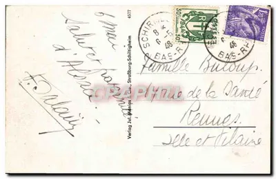 Rotau — ogólny widok — Verlag Jul. Wanias & Cie, Straßburg-Schiltigheim — Rewers