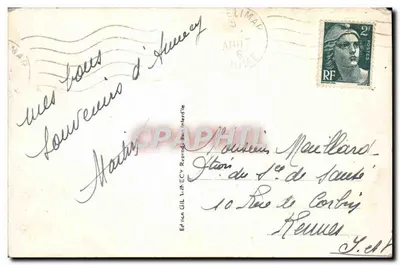 Annecy — El Jardín Público — Edición GIL n°1828 — Reverso