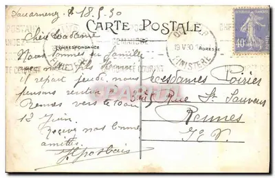Pointe du Raz — O Inferno de Plogoff, esta cavidade atravessa a Pointe du Raz de parte a parte — Ariguel e Navez, Nantes — Verso
