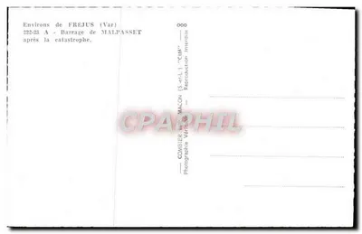 Barragem de Malpasset — após a catástrofe — Combière (S.-et-L.) — Verso
