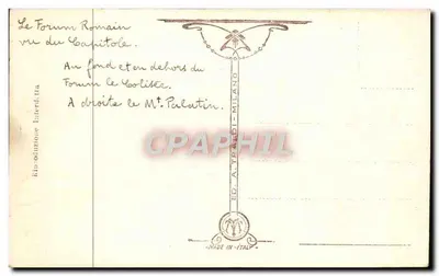 Roma — Forum Rzymskie z Campidoglio — Wydawnictwo A. Tradi, n°14 — Rewers