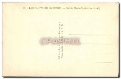 Santa Maria Maddalena — Edizione dei «Santi di Solesmes» — n° 48 — Verso