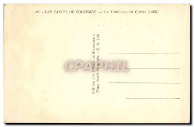 Grobowiec Chrystusa (1496) — Święci z Solesmes — Wydanie z serii «Święci z Solesmes» — Rewers