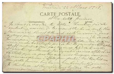 Tarjeta postal antigua Saint Flour Vista General — Reverso