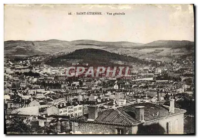 Bilhete postal antigo Saint Etienne Vista Geral