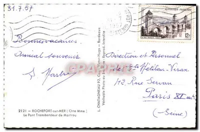 Most przewozowy w Martrou — Rochefort-sur-Mer — wydawca Elce' — Rewers