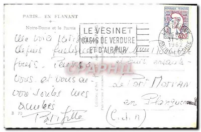Notre-Dame de Paris — widok panoramiczny — Editions d'Art (C. d. in) n° B 70 — Rewers