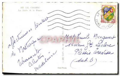 Le Croisic — A Doca e o Farol — Réal-Photo — Verso