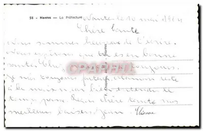 Nantes — La Préfecture — editor F. Chapeau, n°58 — Reverso