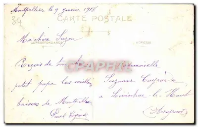 Montpellier — O Museu — Capestan, editor, Montpellier — Verso