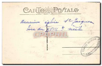St-Quentin - Sino e interior da bolsa de comércio — Équipes Sociales, 31 Rue Belin, Paris — Verso