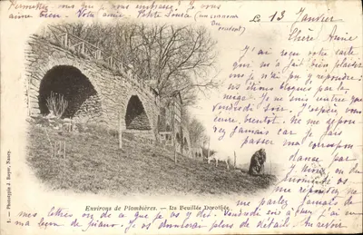 Environs de Plombières — Pont en pierre à arches — Phototypie J. Royen, Nancy