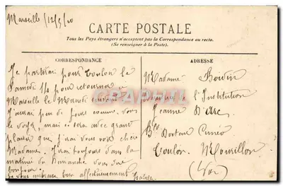 Marseille — Plac Sadi-Carnot i ulica Colbert — EL. n°116 — Rewers