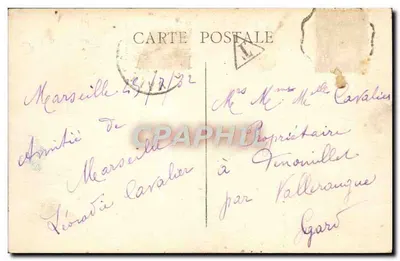 Marseille — La Corniche. Zatoka Proroka — Wydawca nieznany — Rewers